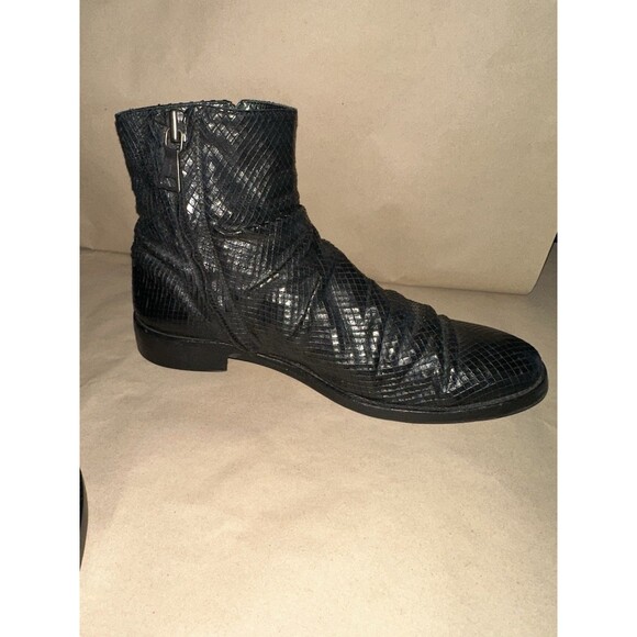 john varvatos Morrison Sharpie Snake Embossed Boots Size 9 Mens main image 12